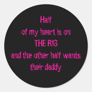 On the rig classic round sticker