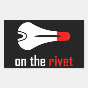 On The Rivet Cycling Rectangular Sticker