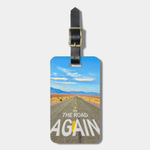 On the Road Again Blue Skies Photo Luggage Tag