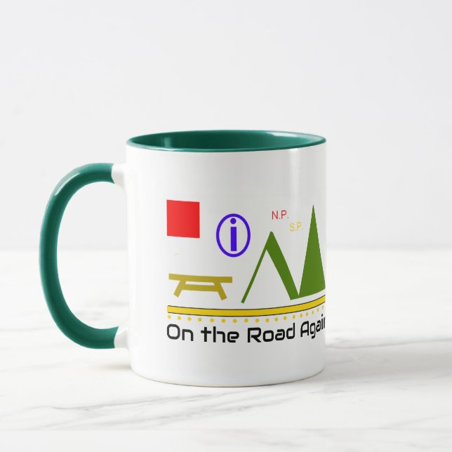 On the Road Again, Map Symbols, Travel Mug (Left)