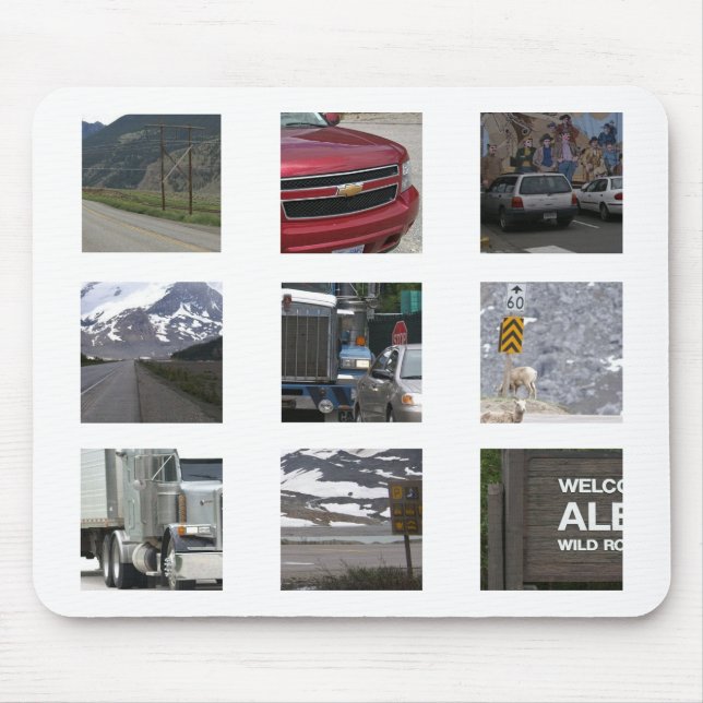 On the road again mouse mat (Front)