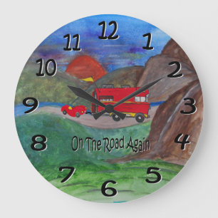 on the road again wall clock