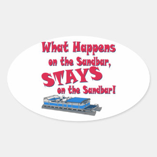 On The Sandbar Oval Sticker