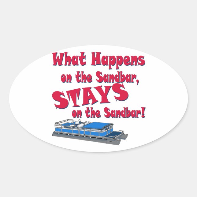 On The Sandbar Oval Sticker (Front)