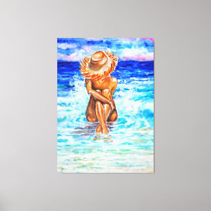 On The Shore - Watercolor Painting Canvas Print