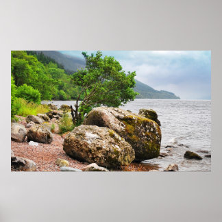 On the shores of Loch Ness Poster