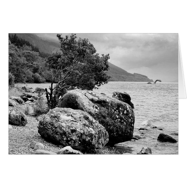 On the shores of Loch Ness with the monster (Front Horizontal)