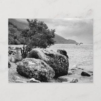 On the shores of Loch Ness with the monster Postcard