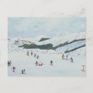 On the Slopes 1995 Postcard