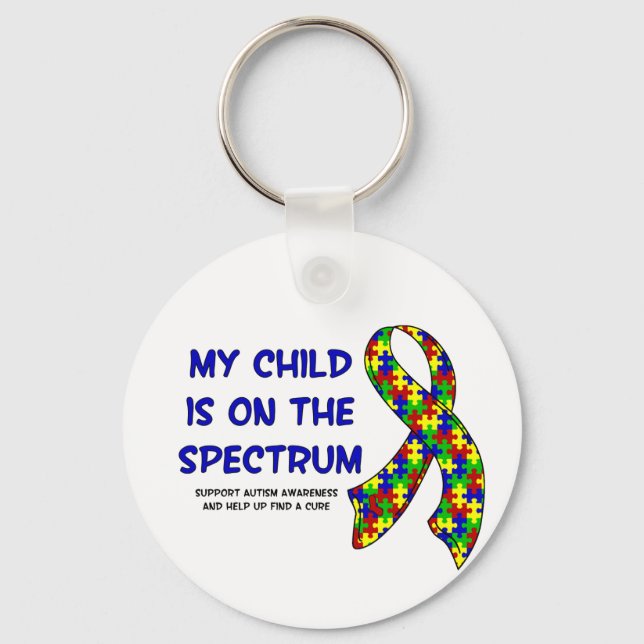 On The Spectrum (bright colours) Keychain (Front)