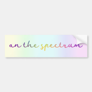 On The Spectrum, Light Rainbow, Autism Awareness Bumper Sticker