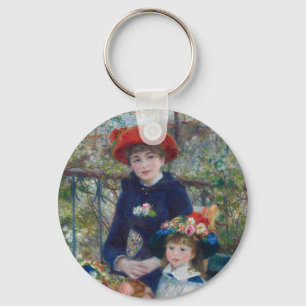 On the Terrace, Impressionist Portrait, Renoir Key Ring