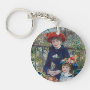 On the Terrace, Impressionist Portrait, Renoir Key Ring