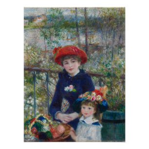 On the Terrace, Impressionist Portrait, Renoir Poster