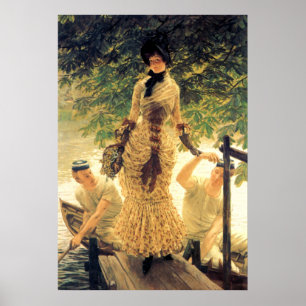 On The Thames ~ James Tissot ~ Fine Art Poster