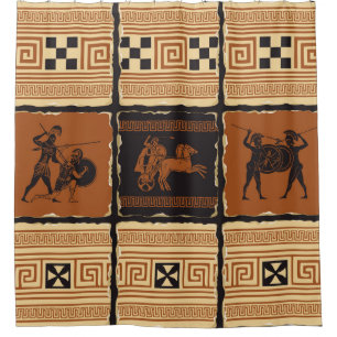 on the theme of Ancient Greece in form of a set o Shower Curtain