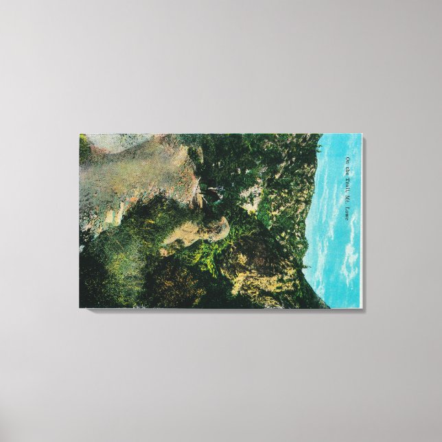 On the Trail, Horseback at Mt. Lowe Canvas Print (Front)