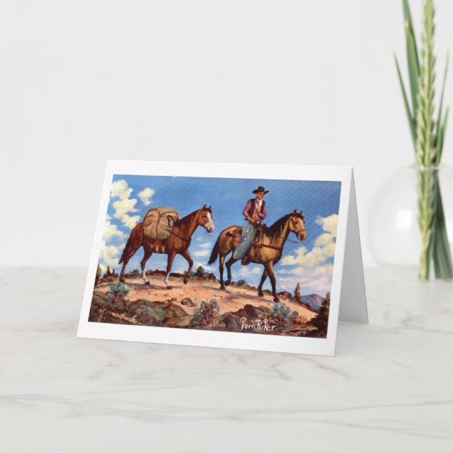 "On the Trail" Western Christmas Card (Front)