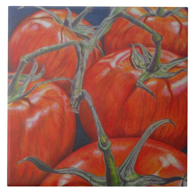 "On the Vine" Tile Trivet (Front)