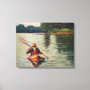 On the Water with Pop Canvas Print