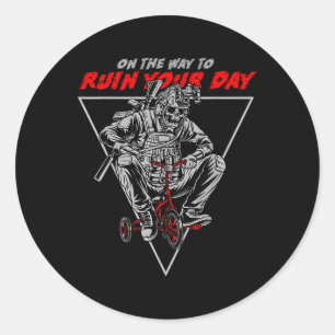 On The Way To Ruin Your Day Classic Round Sticker