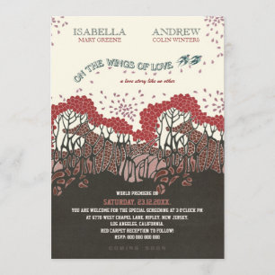 On the wings of love wedding invitation refwi3