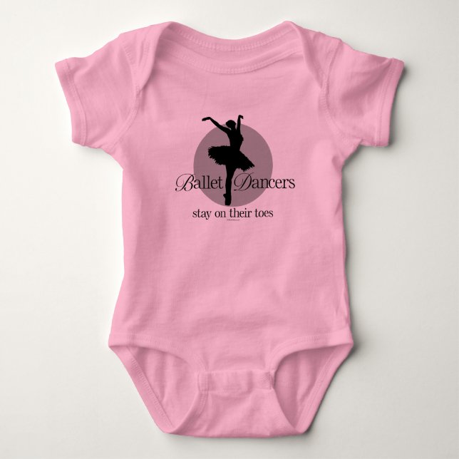 On Their Toes (Ballet) Baby Bodysuit (Front)
