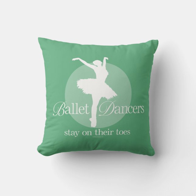On Their Toes (Ballet) Throw Pillow (Front)