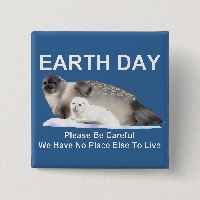 On Thin Ice 15 Cm Square Badge (Front)