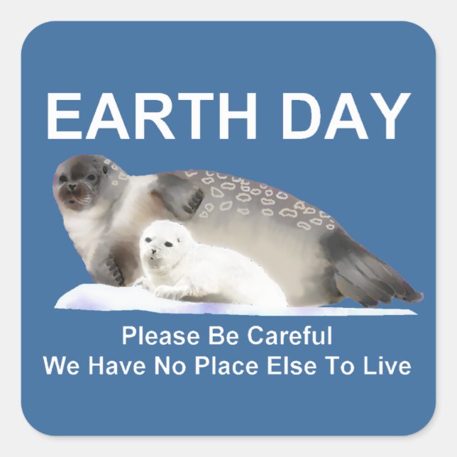 On Thin Ice Square Sticker (Front)