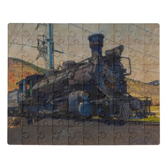 On Track Vintage Steam Train Jigsaw Puzzle Zazzle.co.uk