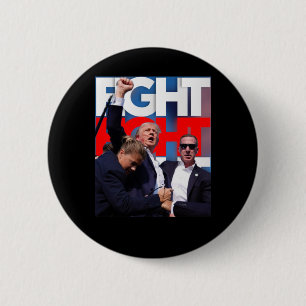 On Trump Fight For America Trump Undefeatable 1  6 Cm Round Badge