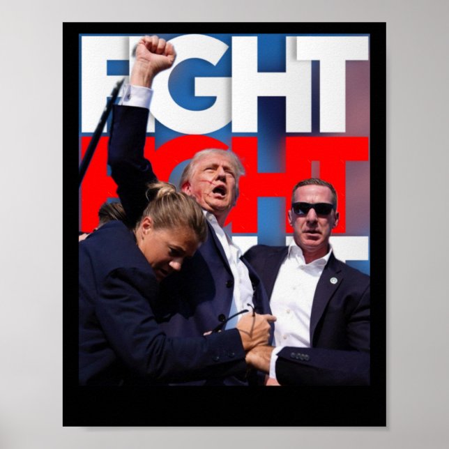 On Trump Fight For America Trump Undefeatable 1  Poster (Front)