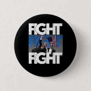 On Trump Fight For America Trump Undefeatable 2  6 Cm Round Badge