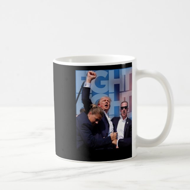 On Trump Fight For America Trump Undefeatable 4  Coffee Mug (Right)