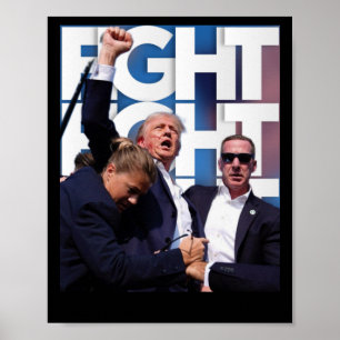 On Trump Fight For America Trump Undefeatable  Poster
