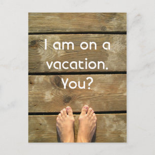 On vacation postcard