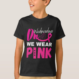On Wednesday We Wear Pink Breast Cancer Awareness  T-Shirt