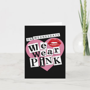 On Wednesday We Wear Pink Funny Valentine  Card