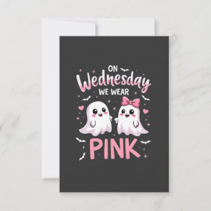 On Wednesday We Wear Pink Spooky Halloween Skull Save The Date