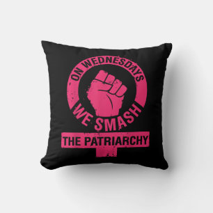 On Wednesdays we Smash the Patriarchy Women rights Cushion