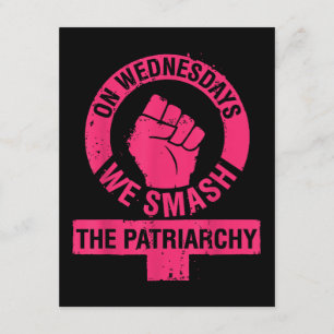 On Wednesdays we Smash the Patriarchy Women rights Enclosure Card