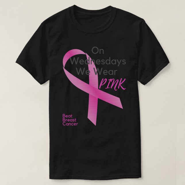 On Wednesdays we wear PINK - Beat Breast Cancer  F T-Shirt (Design Front)