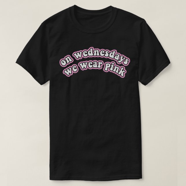 on wednesdays we wear pink Sticker T-Shirt (Design Front)