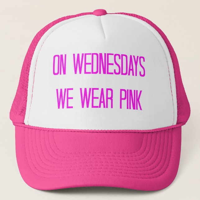 On Wednesdays We Wear Pink Trucker Hat (Front)
