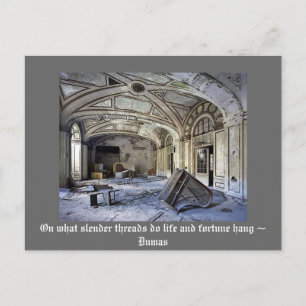 On what slender threads do life and fortune hang.. postcard