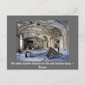 On what slender threads do life and fortune hang.. postcard