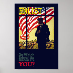 On which side of the window are you? - WW1 Poster