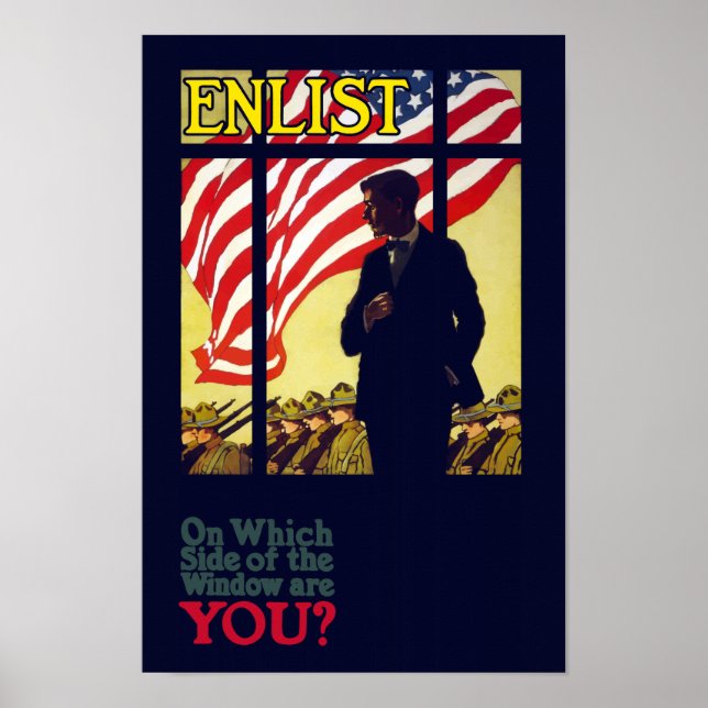 On which side of the window are you? - WW1 Poster (Front)