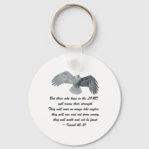 On wings like Eagles - Is 40:31 Key Ring